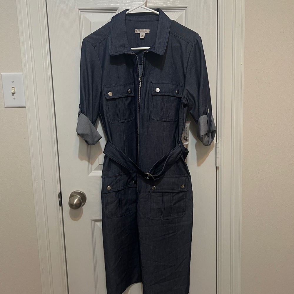 Dressbarn Navy Denim Dress